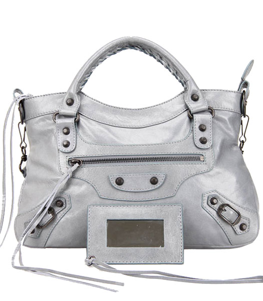 Balenciaga Motorcycle City Mini Bag Grigio importato in pelle Olio Bl